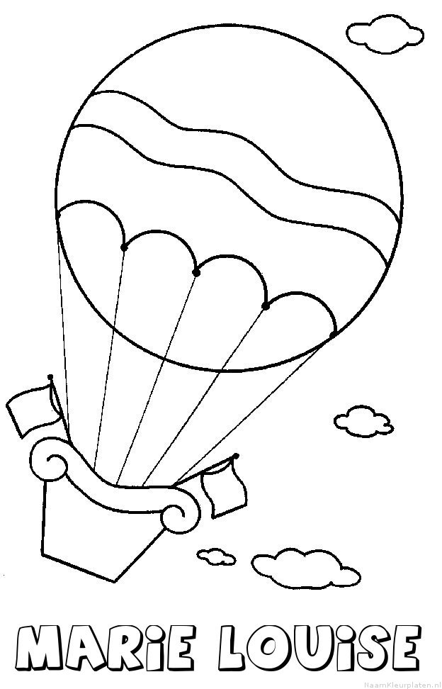 Marie louise luchtballon kleurplaat
